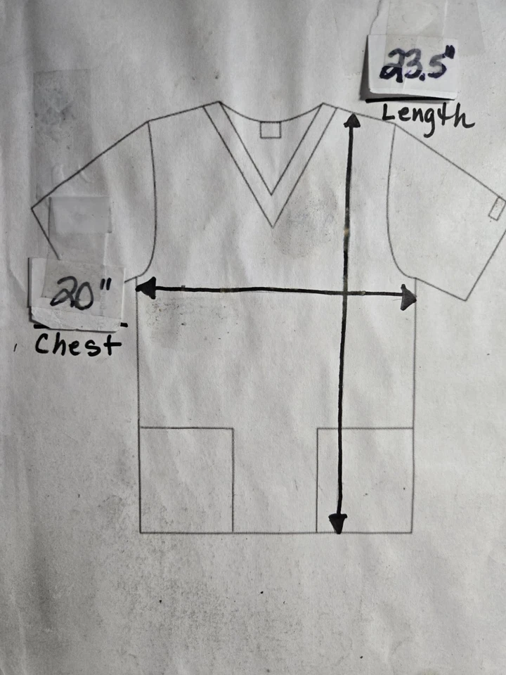 Dickies XTREME STRETCH Women's Scrub Top size S-Wine V-Neck-Chest 20"/L 23.5" - Image 4 of 4