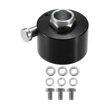 X AUTOHAUX Aluminum Alloy Quick Release Steering Wheel Hub 3 Holes Black 0.27...