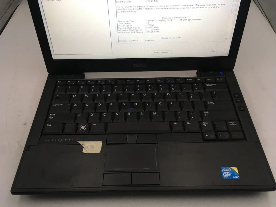 DELL LATITUDE E4310 - BOOTS TO BIOS - INTEL I5 M540 - 4GB RAM - 13" - READ - BB - Image 3 of 4