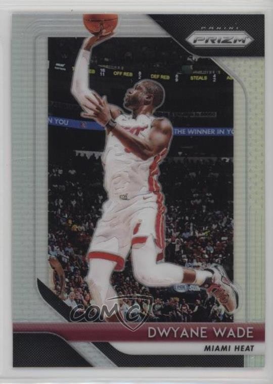2018-19 Panini Prizm Silver Prizm Dwyane Wade #206 HOF 13c1