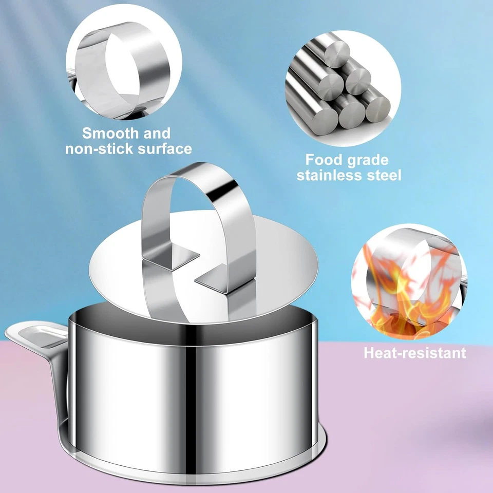 Set 12 Coppapasta Tondi in Acciaio Inox 430 – Anello Microforato Crostata, Stamp - Immagine 2 di 4