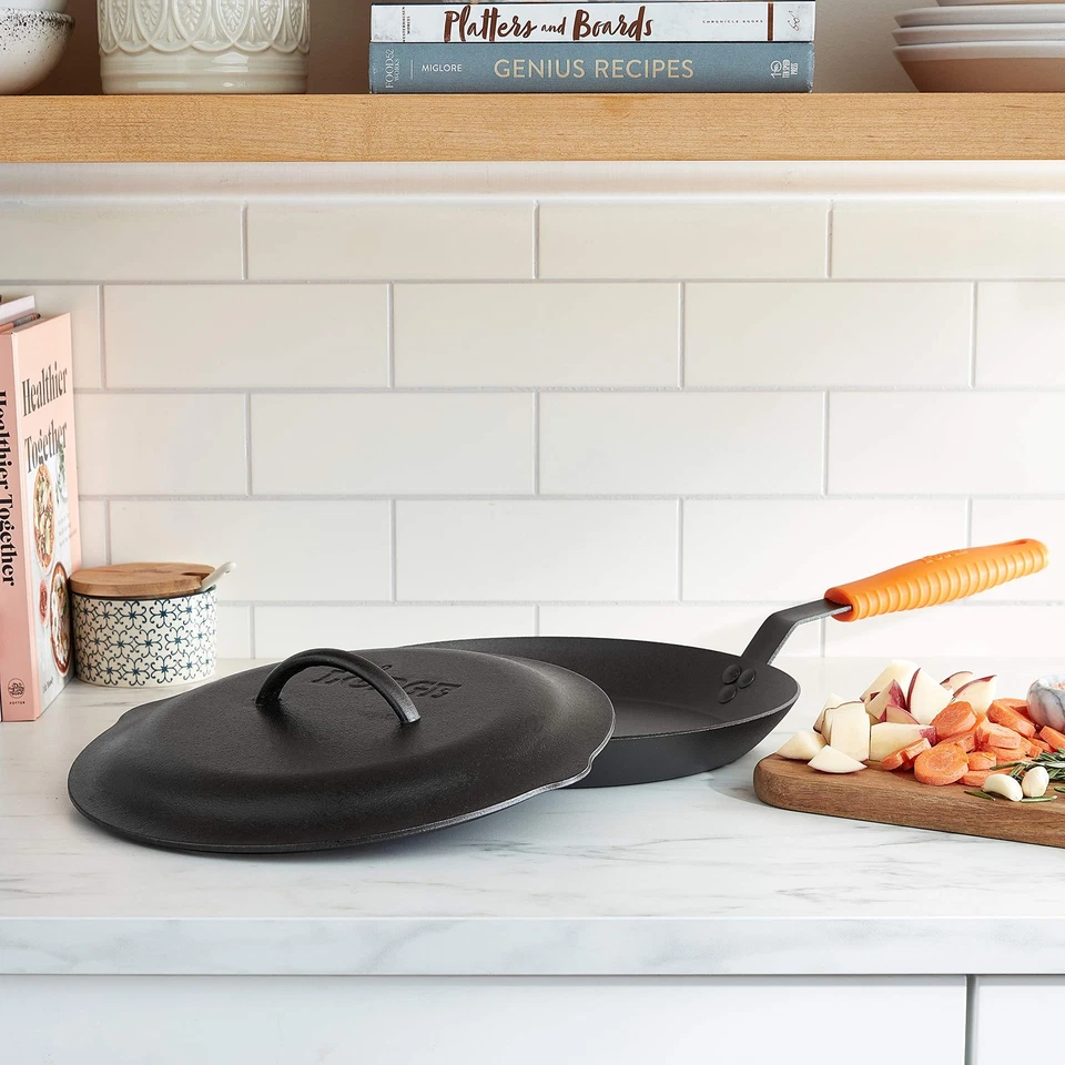 Lodge 12 Inch Cast Iron Lid. Classic 12-Inch Cast Iron Cover Lid with Handle and - Image 2 of 4