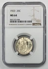 1923 Standing Liberty Quarter, NGC MS64, Sharp, Lustrous, Original, Nearly FH!