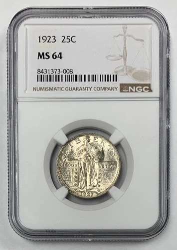 1923 Standing Liberty Quarter, NGC MS64, Sharp, Lustrous, Original, Nearly FH!