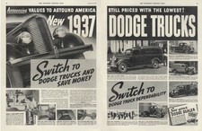 Still Priced With The Lowest Dodge Trucks Ad 1937 Pickup Panel Stake Sep