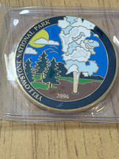Yellowstone National Park 2006 Trackable Activated Adoptable Geocoin Gold Tone