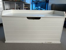 GLTC White Toy Box Seat - 46H x 90L x 40D