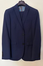 suits for men, slim fit, excellent condition (only worn once), blue