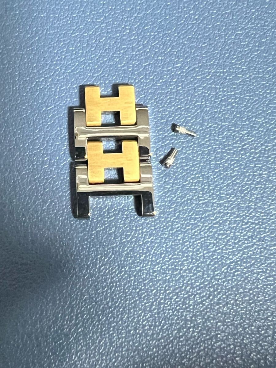 Genuine HERMES Clipper Watch Links Gold Combination 12mm 2