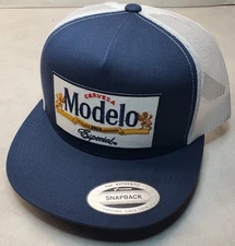 Modelo Especial Embroidered Patch Trucker Hat/YP Classics 6006 Navy/White