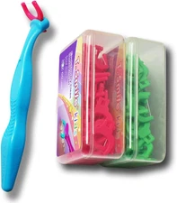 Kids Evolutionary Clean Dental Flosser Kit, Child-Sized Handle & Refills, Fluori