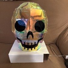 Hyde and Eek 15 Light-up Iridescent Skull Halloween Decor