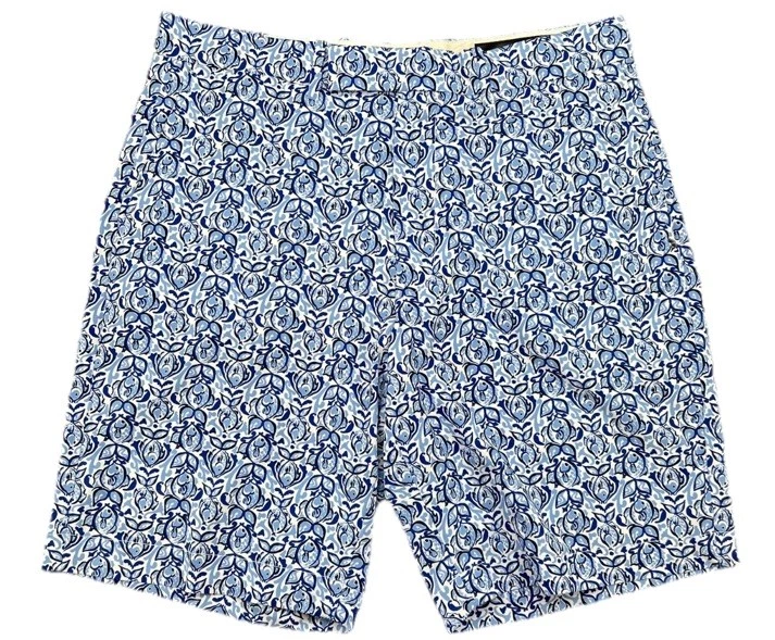 RLX Ralph Lauren Men Blue Fish Classic Fit Performance Stretch Golf Shorts 40