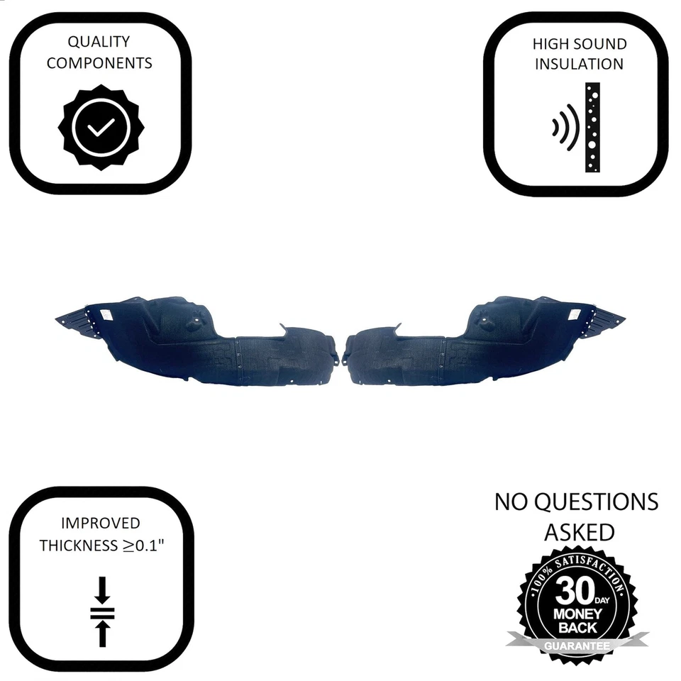 Set of 2 Fender Liners for Kia Soul 2012-2013 KI1248127 KI1249127 868112K500 - Image 2 of 4