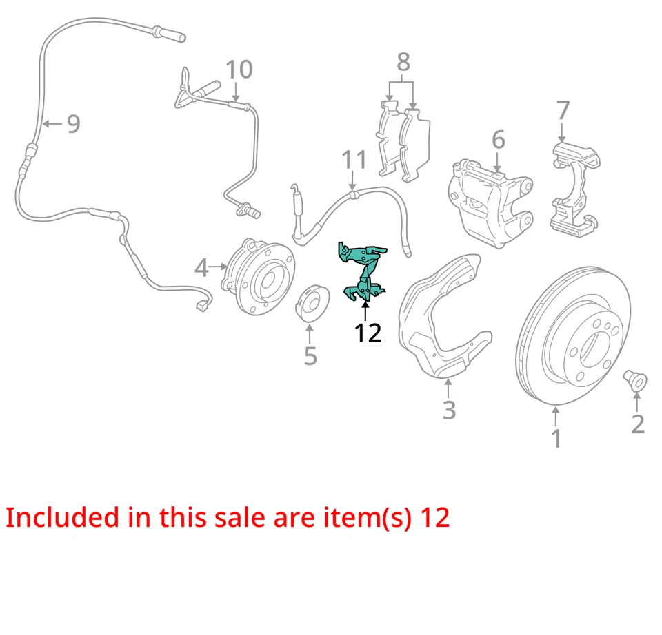 BMW 320i 328i 335i 340i 330i 2014 F30 F31 soporte de manguera de freno delantero izquierdo  Foto 3 de 4