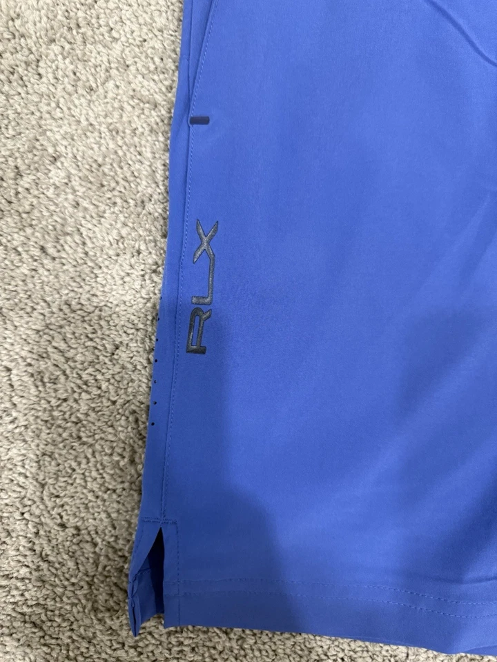 RLX Ralph Lauren Blue Lined Drawstring Vented Training Golf Shorts Mens Large - Image 2 of 3