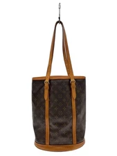 LOUIS VUITTON Tote Bag Bucket GM_Monogram Canvas_BRW PVC Brown Used