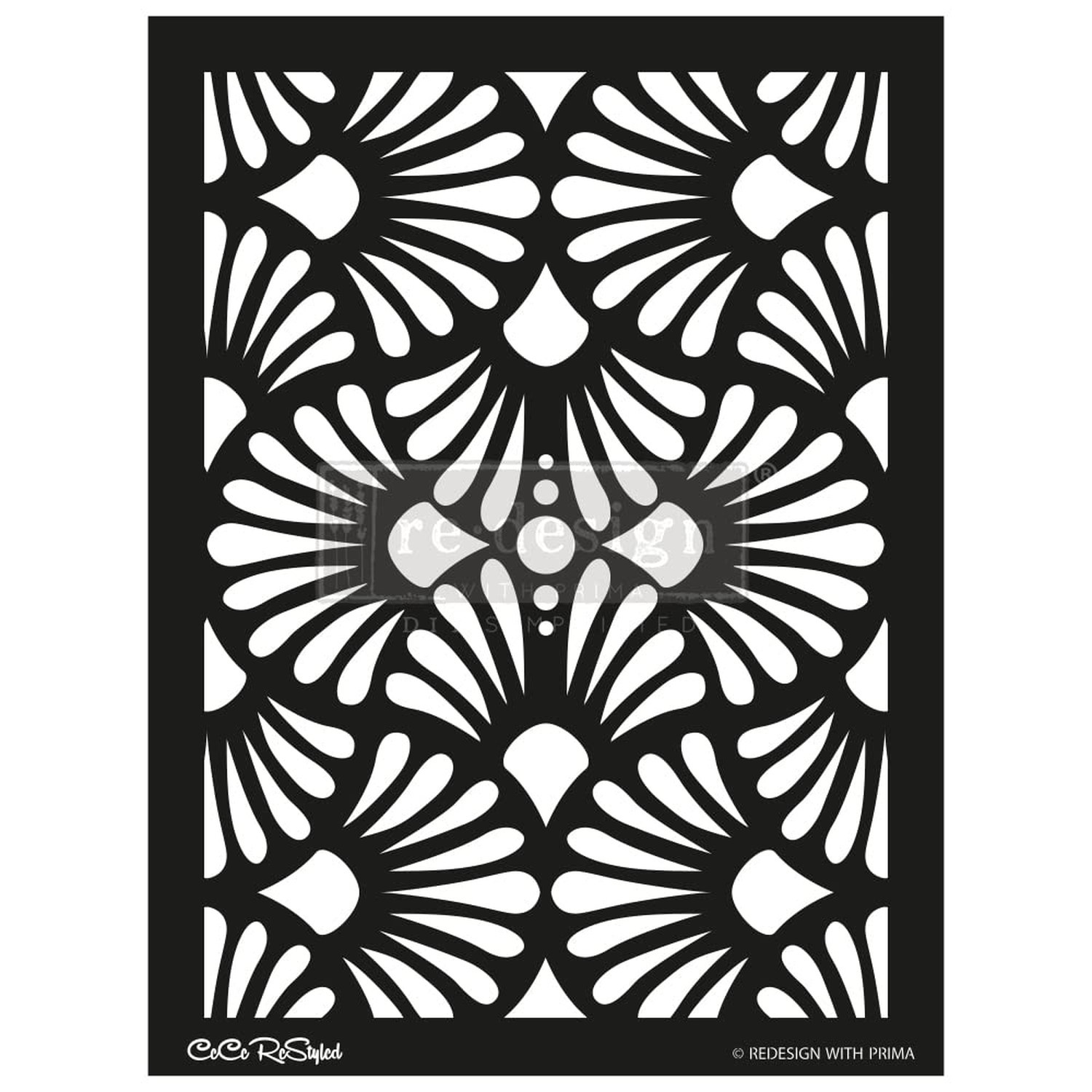 Redesign with Prima Redesign Stencil Cece Modern Deco Sheet Size 18"x25",Desi...