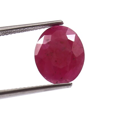7.00 CT Johnson Mines Heated Natural CERTIFIED Ruby Oval Loose Gemstone Cut