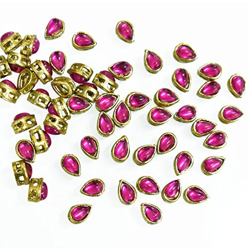Kundan Stones Beads Flatback Stone for Embroidery Craft Jewelry Making 100 Pcs - Picture 17 of 26