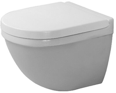 Duravit 2227090092 Toilet wall-mounted Starck 3 Comp. white, DuraFix for concea