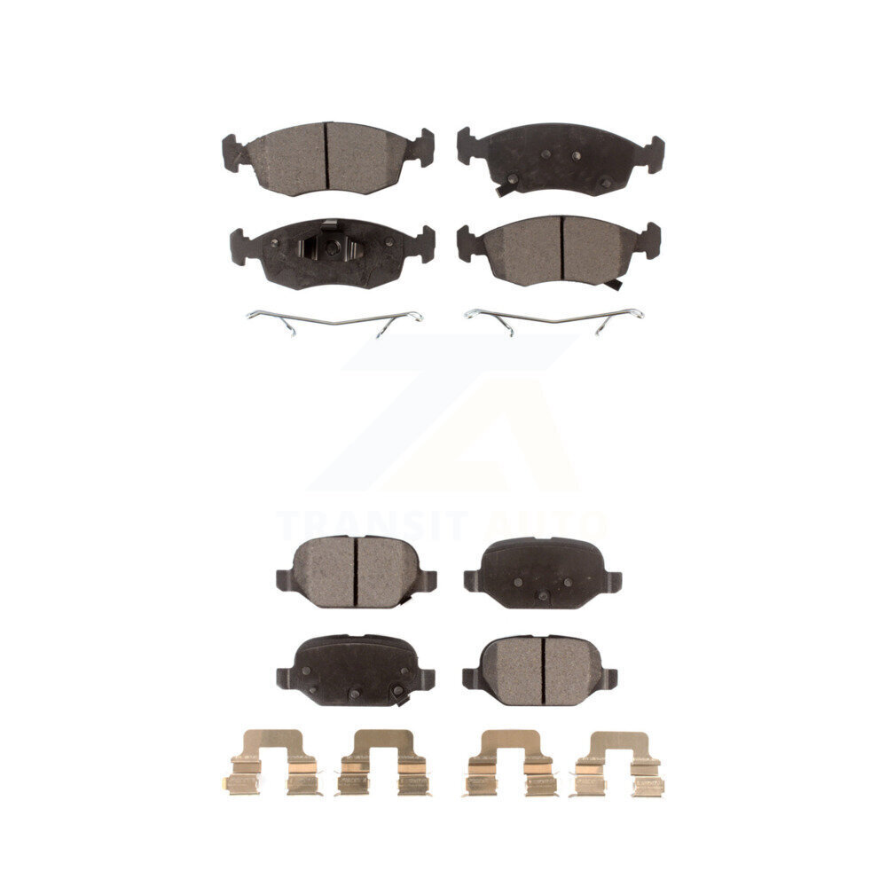 Ceramic Brake Pads Front Rear Kit For Fiat 500