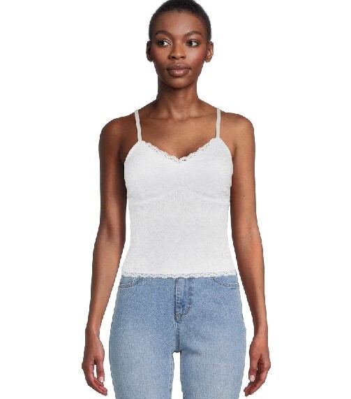 NEW w/tags No Boundaries Lace Tank Top Jade Delight Light Mint