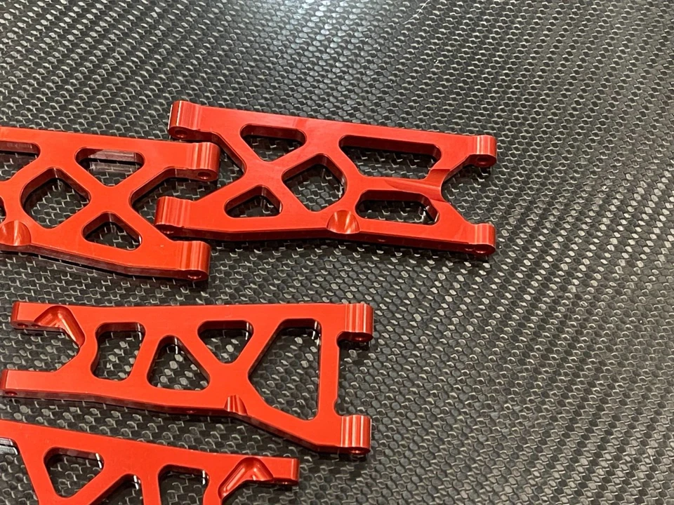 Aluminum Front & Rear Suspension A Arms for Arrma Big Rock 3S BLX MEGA Red - Image 3 of 3