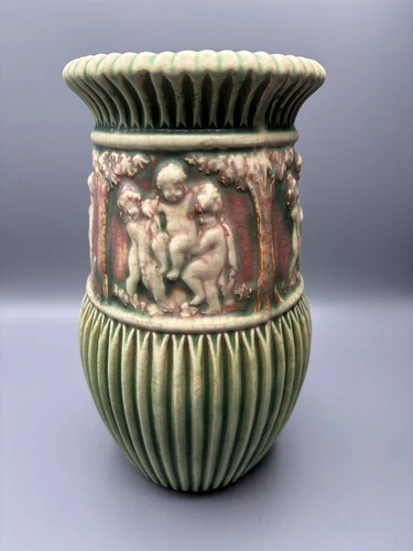 Roseville Donatello 10" Pottery Vase - Repaired