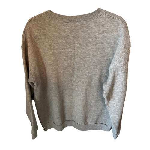 Atlanta Falcons Large Gray Sweatshirt Side Seams Cut - Picture 3 of 5