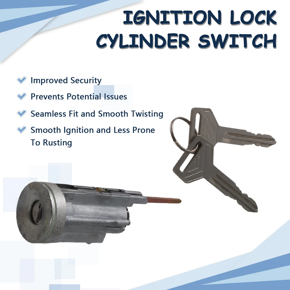 Interruptor de arranque de encendido de coche con 2 llaves para Toyota Corolla 1993 1994 1995 1996 1997 Foto 4 de 4