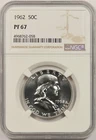 1962 50C NGC PF 67 Franklin Half Dollar