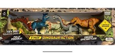5-Pack Dinosaur Action Fully Posable With Lights  Sounds  New