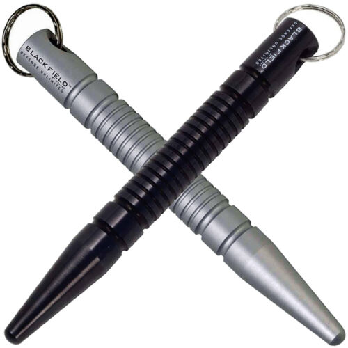 BlackField Kubotan Palmstick mit Schlüsselring Leichtmetall silber oder schwarz - Zdjęcie 1 z 7