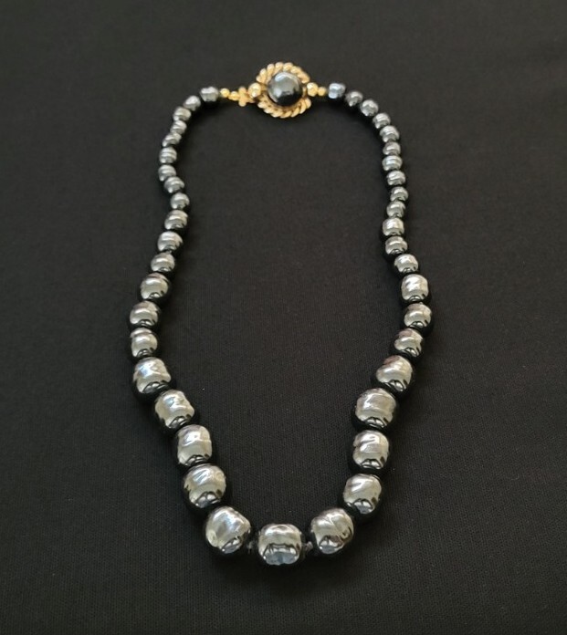 Vintage Chanel Baroque Glass Necklace Gem