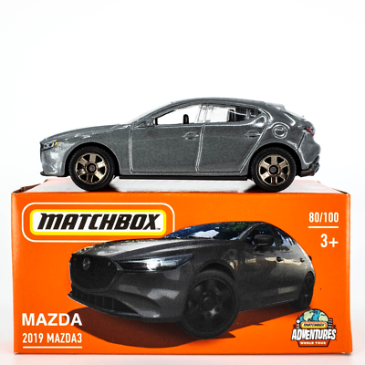2022 Matchbox Power Grabs #80 2019 Mazda 3 MACHINE GREY METALLIC