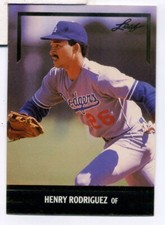 1991 Leaf Gold Rookies Baseball Card #BC8 Henry Rodriguez Los Angeles Dodgers