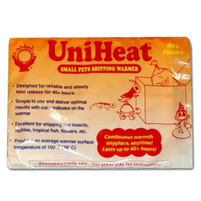 UniHeat 40 Hr (100 Pieces) Shipping Warmer Heat Pack Bulk (Exp 6/10/2028)