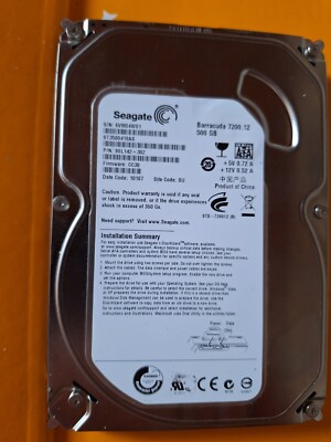 Festplate-Seagate Barracuda -500GB- (3,5 Zoll) - intern