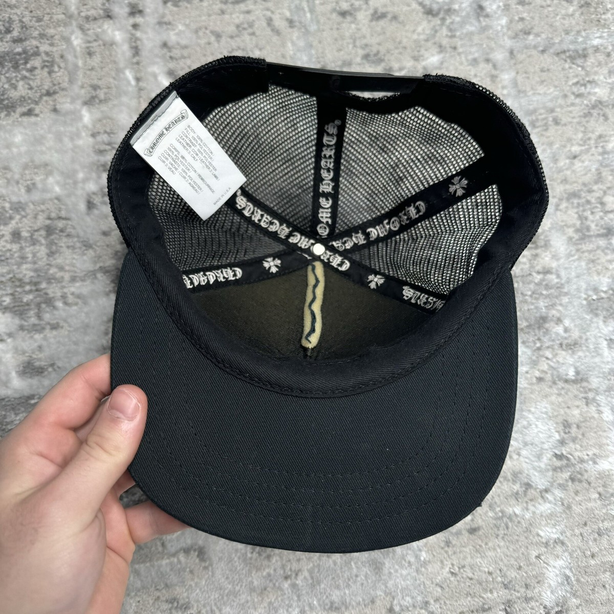 Chrome Hearts Matty Boy Chomper Leather Patch Trucker Hat | eBay