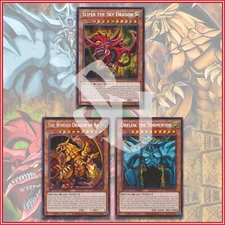 YuGiOh EGYPTIAN GODS CARDS OBELISK SLIFER RA SBC2 Prismatic Secret Rare