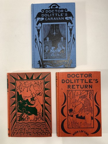 3 Vintage Doctor Dolittle Books by Hugh Lofting Children's Books