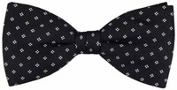 Tigertie Seidenfliege In Schwarz Silber Gemustert - Fliege 100% Seide