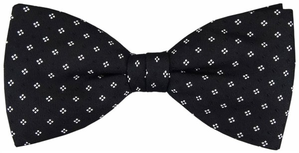Tigertie Seidenfliege In Schwarz Silber Gemustert - Fliege 100% Seide-image