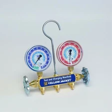 Yellow Jacket 41202 Test and Charging Manifold with 2-1/2" Gauges R22/134a/404A