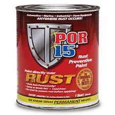 POR-15 Semi Gloss Black Rust Preventive Paint Quart POR15 Paint Over Rust
