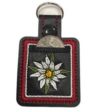 Edelweiss Aldi shopping Cart Quarter Holder Handmade Quarter Keeper Keychain