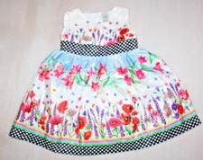 Blueberi Boulevard Toddler Girls Vibrant Floral  Polka Dot Dress Size 2T