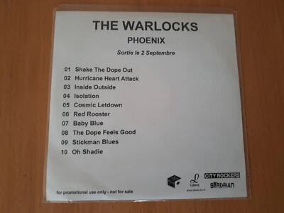 THE WARLOCKS " PHOENIX " CD PROMO FRANCAIS RARE - Photo 1/4