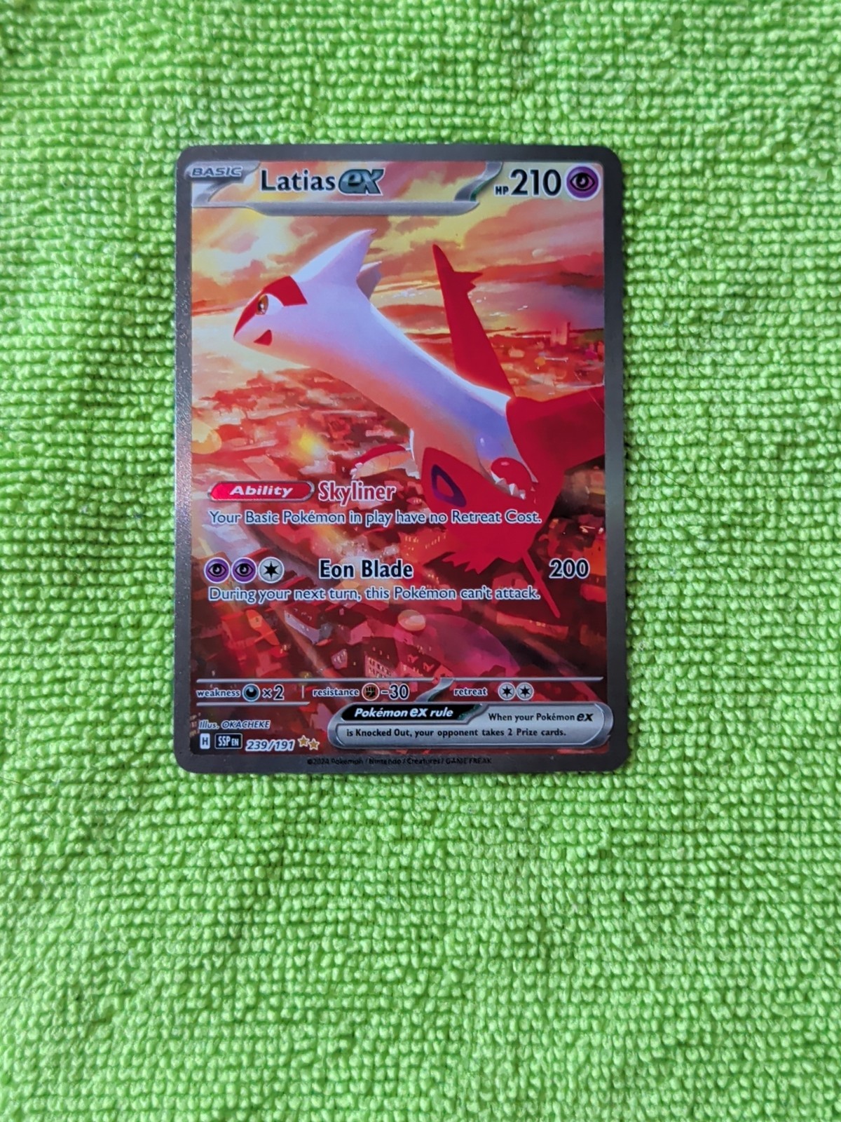 Pokémon Latias EX TCG Special Illustration Surging Sparks Mint Card #239/191
